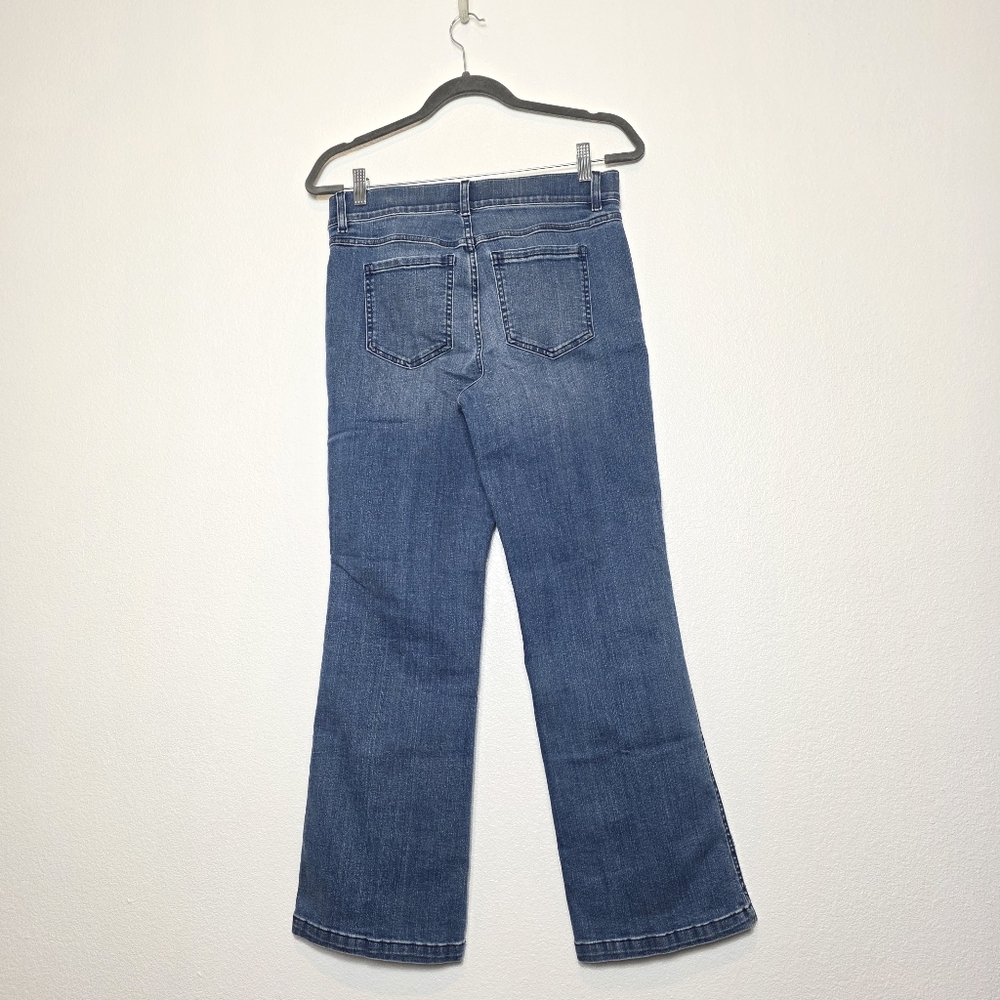 NWT SPANX Kick Flare Crop Jeans In Vintage Indigo Sz Medium - Picture 8 of 9